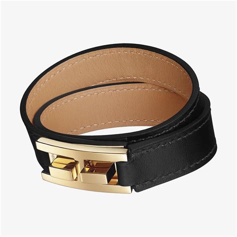 hermes bracelet cuir drag double tour veau|Bijoux Hermès Drag Double Tour .